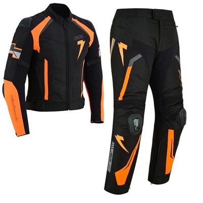 Motorcycle Suit Mens Summer Textile Suit Biker Jacket + Trousers CE Protectors New
