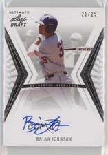 2012 Leaf Ultimate Draft Silver 21/25 Brian Johnson #BA-BJ1 Auto 0b2