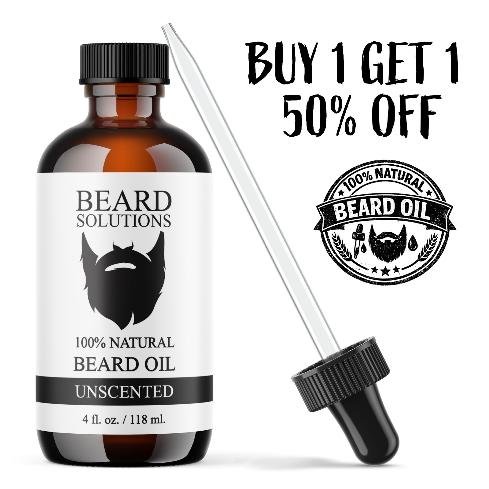4 Oz. Hair Growth Serum For Men Beard, Mustache And Grooming