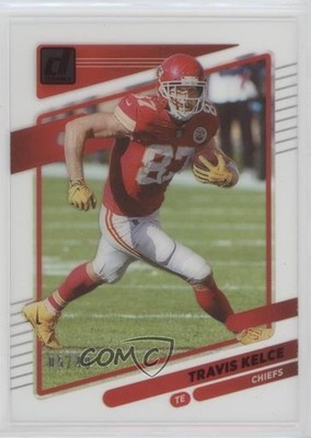 2021 Panini Clearly Donruss Red 49/49 Travis Kelce #23 0o6v