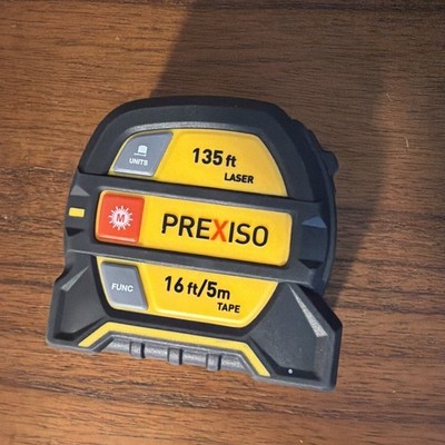 PREXISO 2-in-1 Laser Tape Measure 135Ft Rechargeable Laser & 16Ft Measuring Tape