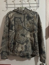 Hollister Men's Camouflage Fleece Boxy Fit Hoodie Kangaroo Pocket Size M