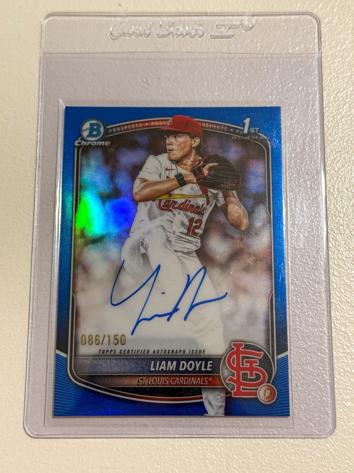 2025 Bowman Draft CPA-LD Liam Doyle 1st Chrome Auto True Blue Refractor /150