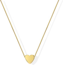 Gold Heart Necklaces for Women 14K Gold Plated Pendant Necklace Simple Cute Neck