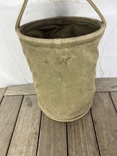 Original WW2 Military Canvas Jeep Water Bucket 1942