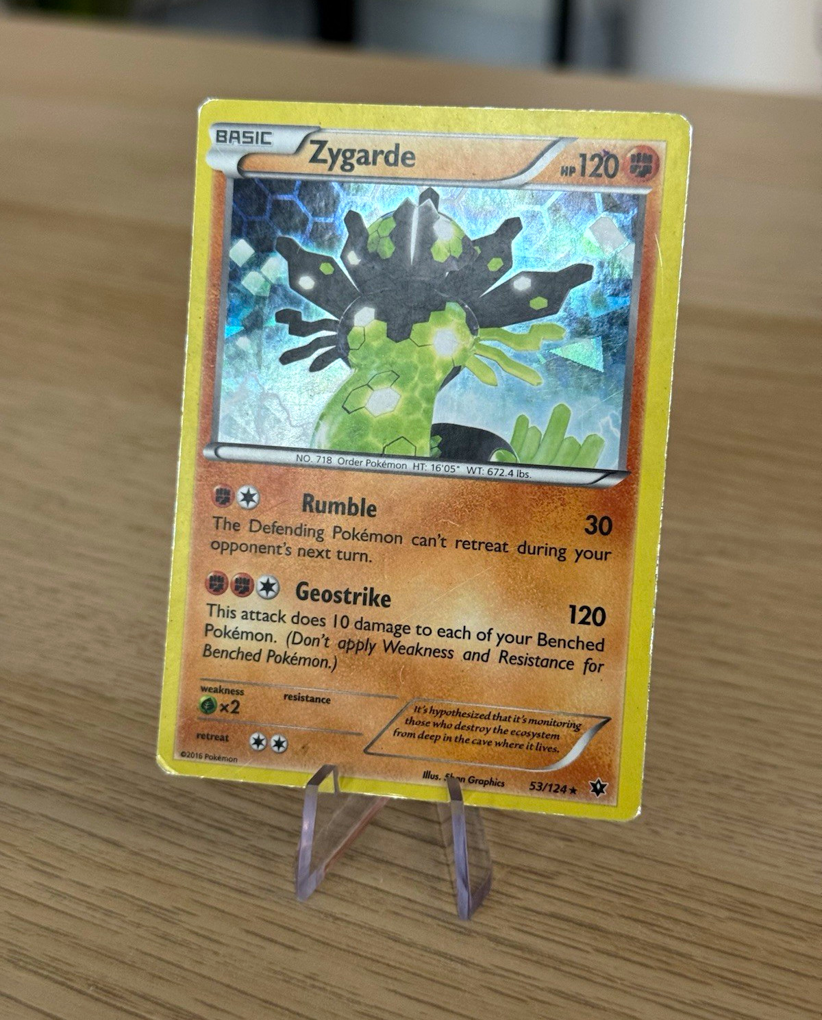 Pokemon - Zygarde 53/124 - Cracked Ice Holo - Rare - MP