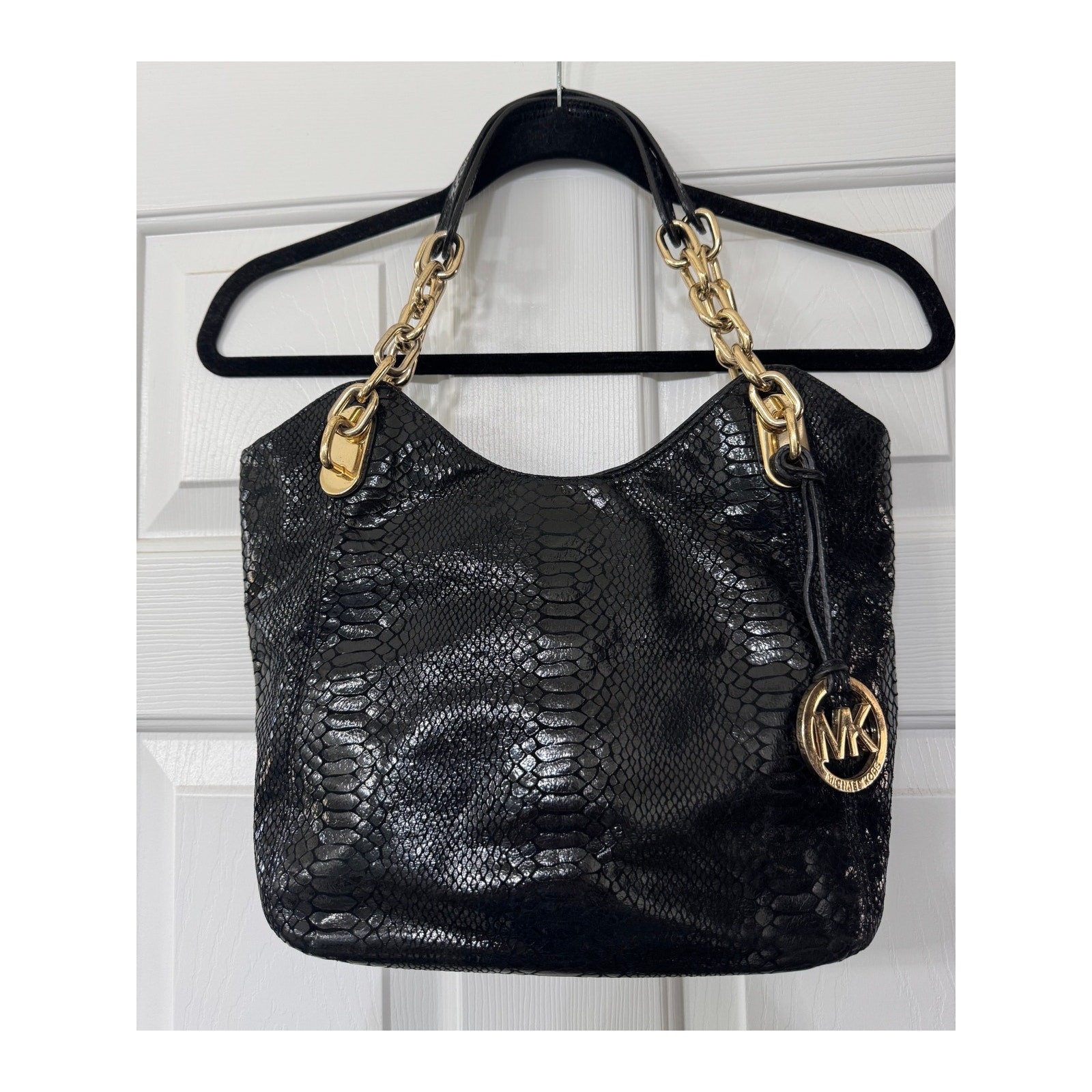 Michael Kors Python Embossed Leather Medium Lilly… - image 2