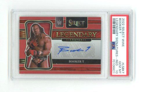 Booker T [Red Prizm] #LS-BKT 2022 Panini Prizm WWE Legendary Signatures card