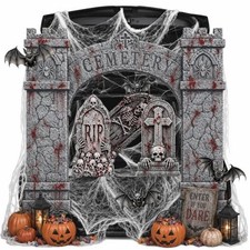 Halloween Trunk or Treat Car Decorations Kit with Scary Graveyard Tombstone