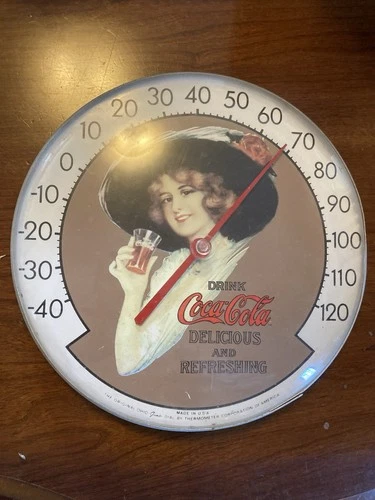 Vintage Coca Cola Thermometer 12 Inch Betty Girl