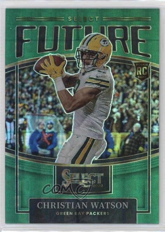 2022 Panini Select Future Green Prizm 2/5 Christian Watson #SF-8 Rookie RC uk2
