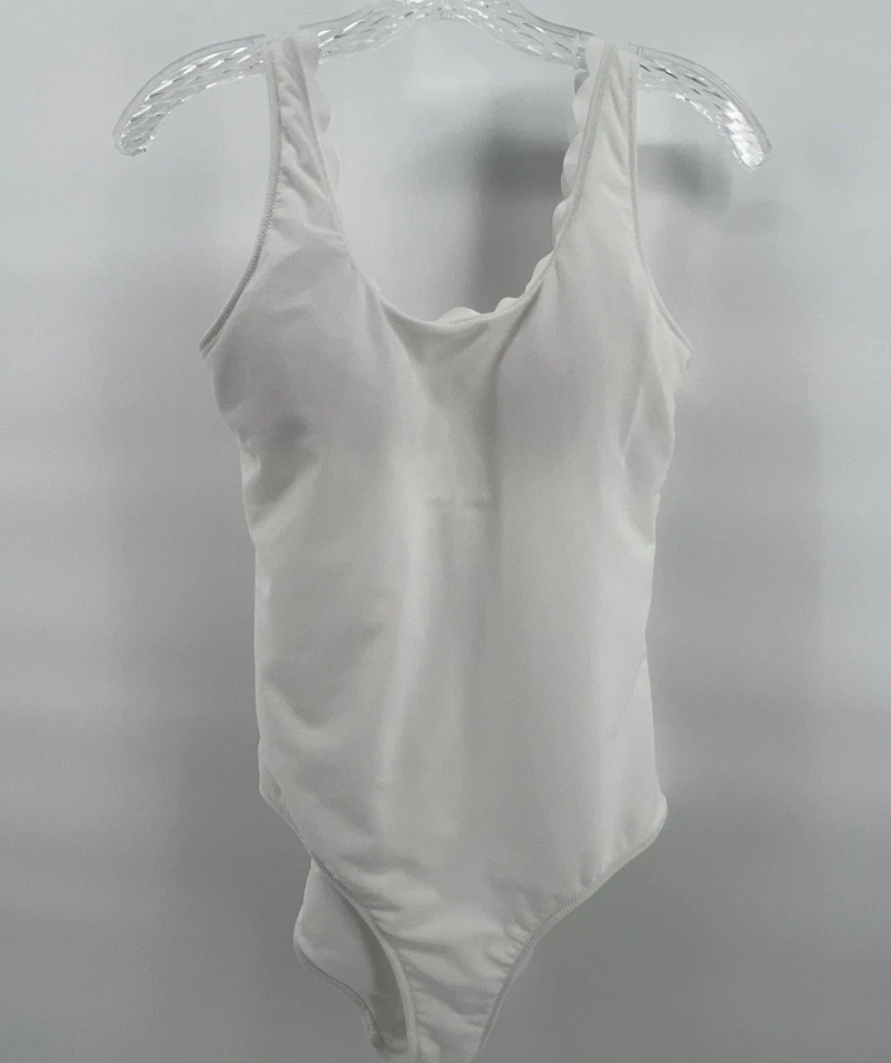 NUEVO TRAJE DE BAÑO VINEYARD VINES GORRA BLANCA VIEIRA TEXTURIZADA DE UNA PIEZA S NUEVO CON ETIQUETAS-defectos Foto 4 de 4