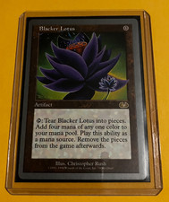 MtG Unglued Blacker Lotus Artifact Card (Unplayed)