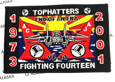 US NAVY VF-14 TOPHATTERS 1973-2001 END OF AN ERA F-14 TOMCAT PATCH N9
