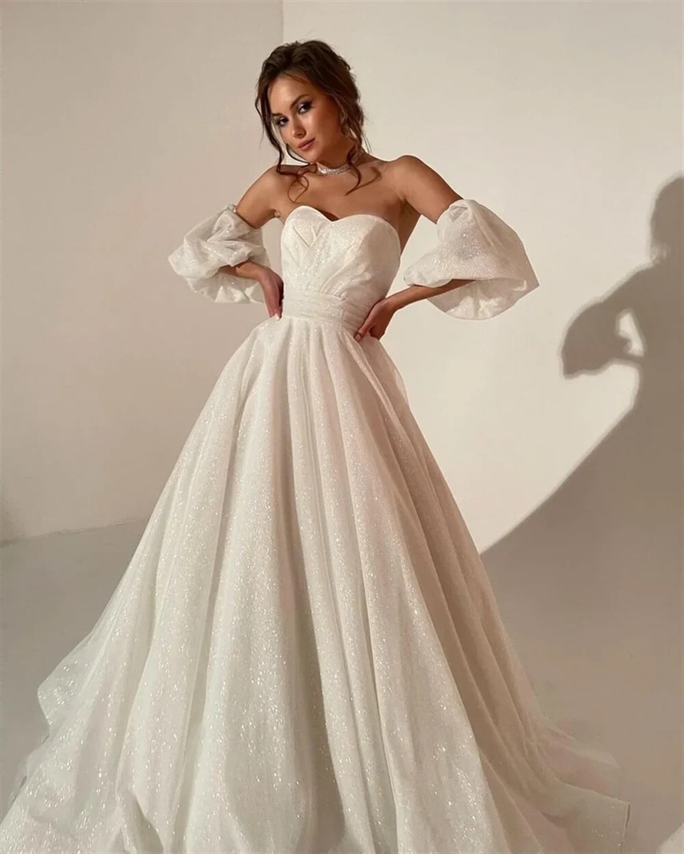 slim fit dress slacks Off Shoulder Illusion Sweetheart Embellished Glitter Long Quinceanera Dress main image 0
