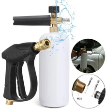 1/4" Snow Foam Washer Gun Car Wash Soap Lance Cannon Spray Pressure Jet Bottle