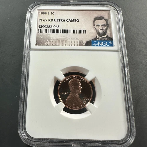 1999-S 1C PROOF Lincoln Cent NGC PF69 RD ULTRA CAMEO (84587)