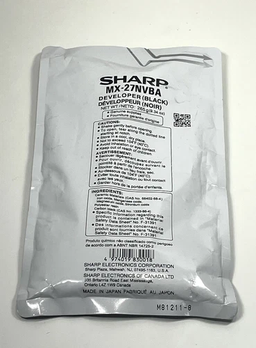 Genuine Sharp Developer MX-27NVBA Black 100K Yield For MX-2300 MX-4500N MX-3500N - Picture 1 of 2