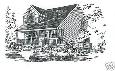 3 Bdrm 2 Bath 1300 SF Contemporary Cape Style House Building Plans 