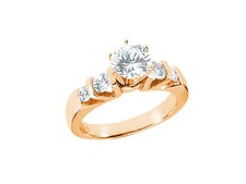 Women's 1Ct Round Cut Diamond Bridal Engagement Ring Solid 14kt Gold I SI2