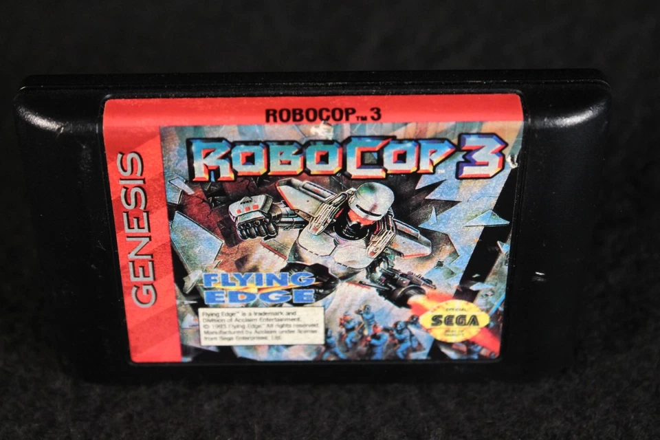 Sega Genesis Robocop 3 vintage original video game loose cartridge classic 1993 - Image 2 of 4