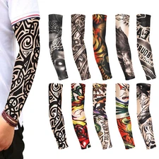 10 PCS Tattoo Cooling Arm Sleeves Cover Basketball Golf Sport UV Sun Protection