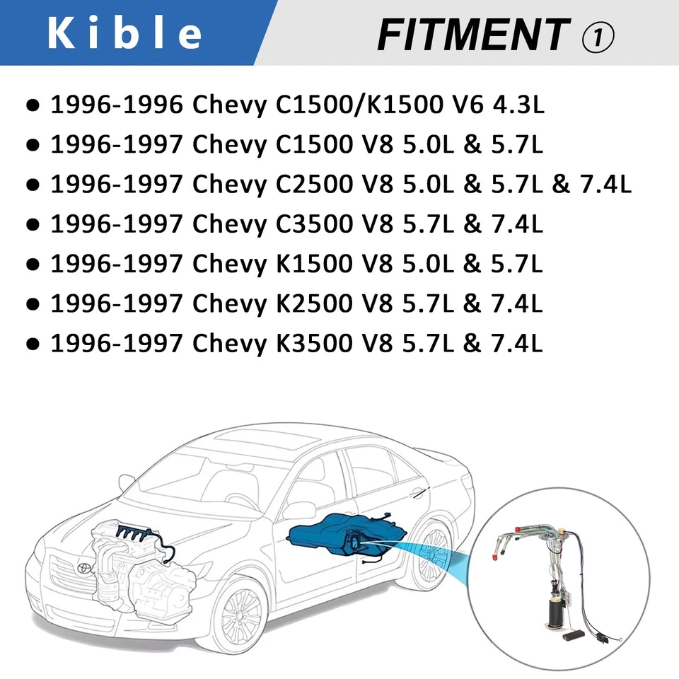 Electric Fuel Pump for 1996 1997 Chevy GMC C1500 C2500 C3500 K1500 K2500 K3500 Foto 3 de 4