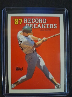 1988 Topps Mark McGwire Record Breaker ERROR Card. See Pictures