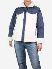 Perfect Moment White And Blue Denim Sherpa Jacket - Size S