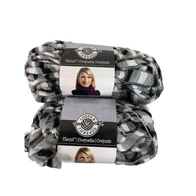 Loops & Threads Flaunt Coquette London Fog Ribbon Yarn Lot of 2 AT526
