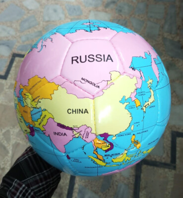 New World Map Earth Globe Hand Stiched Soccer ball Size 5 | eBay