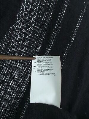 MAISON MARGIELA Men's Sz M Black White Stripe Cardigan LINE MAISON MARGIELA Men's Sz M Black White Stripe Cardigan LINE