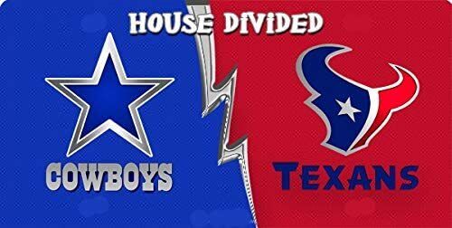 Dallas Cowboys vs Houston Texans House Divided Flag 3x5 FT NFL Football - Afbeelding 1 van 1