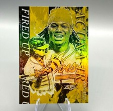 2021 Topps Fire Fired Up Gold Minted #FIU-10 Ronald Acuna Jr. Atlanta Braves