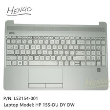 New L52154-001 HP 15S-DU DY DW Palmrest Upper Case w/ Keyboard Touchpad Silver
