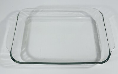 Pyrex Glass Baking Casserole Dish 3qt / 2.8L Handles #233 Clear