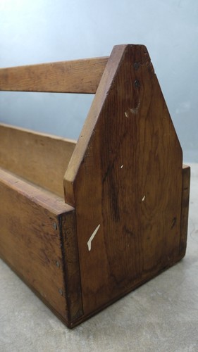Strumento per falegname rustico primitivo scatola lunga 34"" LEGNO fatto a mano vintage industriale - Foto 3 di 12