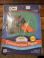 Sunworks Construction Paper, 58 lbs., 9 x 12, Brown, 50 Sheets/Pack PAC6703 