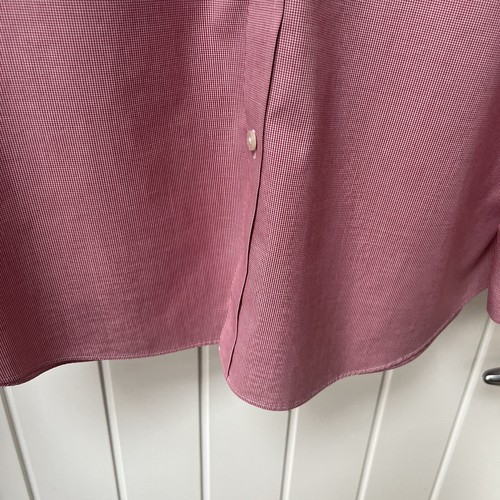 Charles Tyrwhitt Shirt Men's Neck 17" Red Check Non Iron Slim Fit Double Cuff - Picture 9 of 13