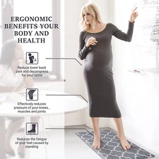 Kitchen Mat and Rugs Cushioned Anti-Fatigue,17.3"X 28",Non Slip Waterproof Er...