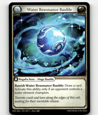 その他 grand archive Water Resonance Bauble Grand Archive TCG Water Resonance Bauble Dawn of Ashes Alter Ed
