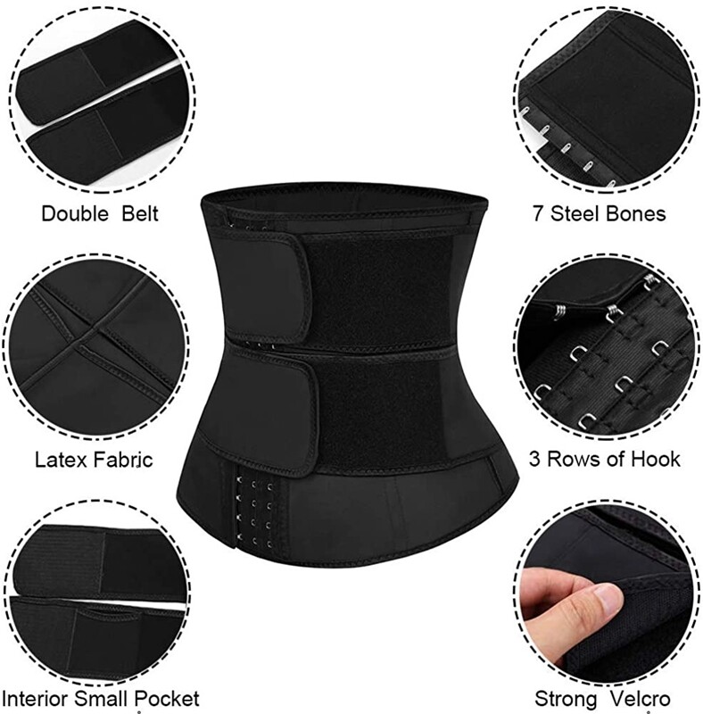 Men Sauna Waist Trainer Body Shaper Gym Sweat Belt Tummy Control Cincher Girdle