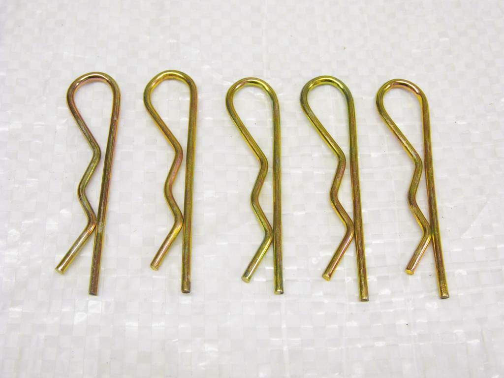 R Clips Zinc Plated 4.5MM x5 (Retaining Spring Beta Split Pin Cotter Grip BZP)