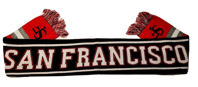 San Francisco Fringed Knit Scarf Winter Neck - Double Sided Scarf 70" Long 