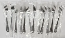Towle ASHLEY Supreme Cocktail/Seafood Forks Stainless Flatware Glossy Set of 12