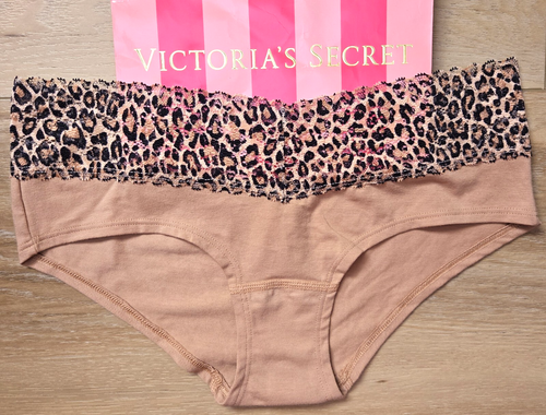 NWT Vintage Victoria's Secret PINK Cotton Lace Extra Low-Rise Hipster Panties S