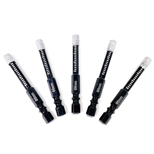 5 Dry Diamond Core Drill Bits Set for Porcelain Granite tile Ceramics Marble 6mm - Picture 6 of 12