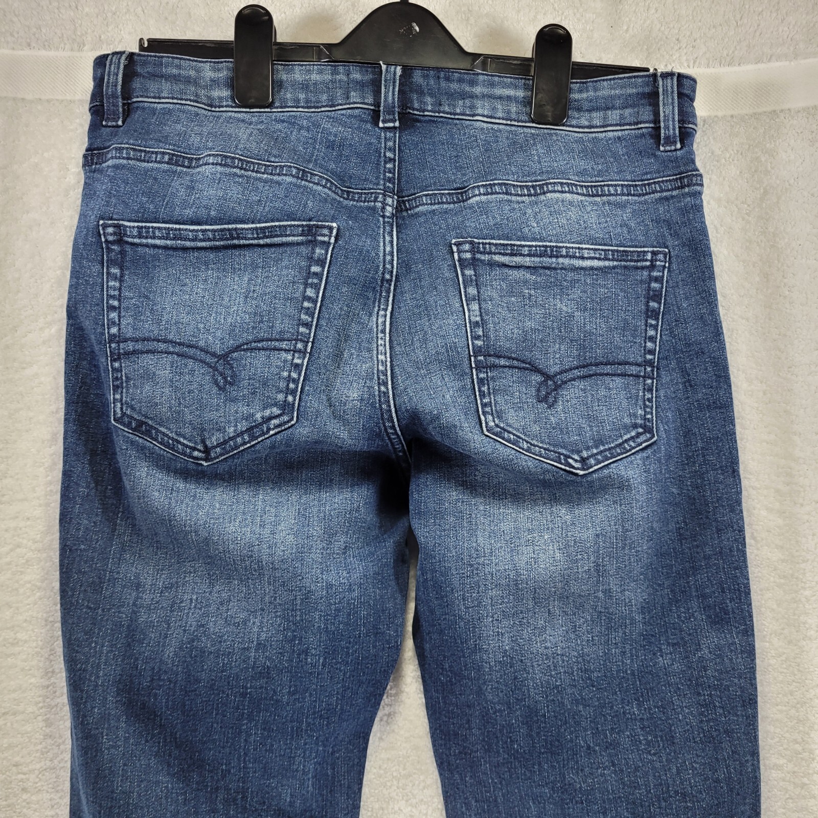 NEXT Mens Jeans Size 32 Waist 31 Leg Blue Dark Wash Tapered Slim Fit Casual eBay