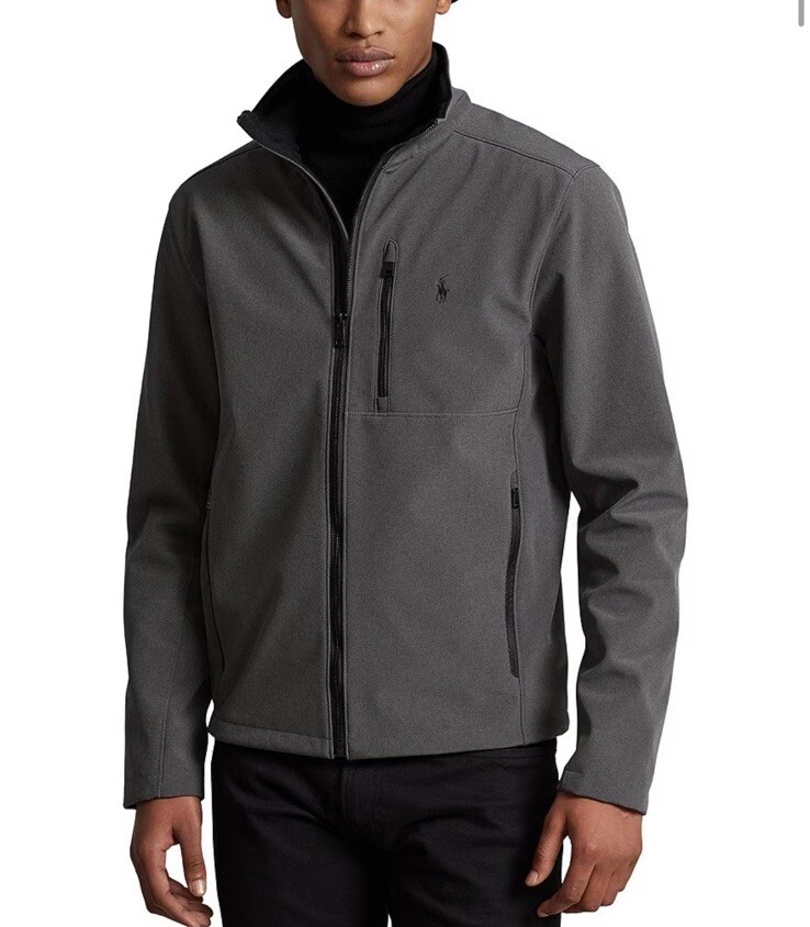 $198 Polo Ralph Lauren Men’s Barrier Windbreaker Jacket Grey Heather Size S
