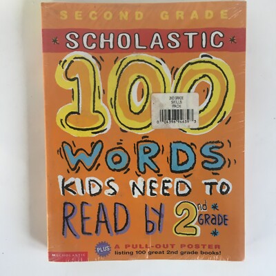 Scholastic 100 Words Math Kids Need to Read By 2nd Grade Paperback Workbook New